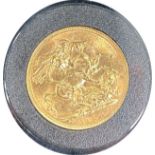 Victorian gold sovereign, dated 1893, circulated, contained in a bespoke box