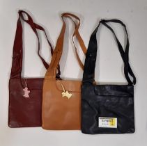 Collection of 10 handbags including 3 leather bags by Radley, 3 Kipling hand bags (unused with