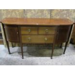 A good quality Edwardian mahogany sideboard in the Georgian style with satinwood crossbanding and
