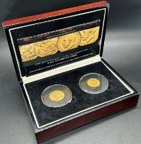 George V gold sovereign and half sovereign, dated 1926, circulated, contained in a bespoke box