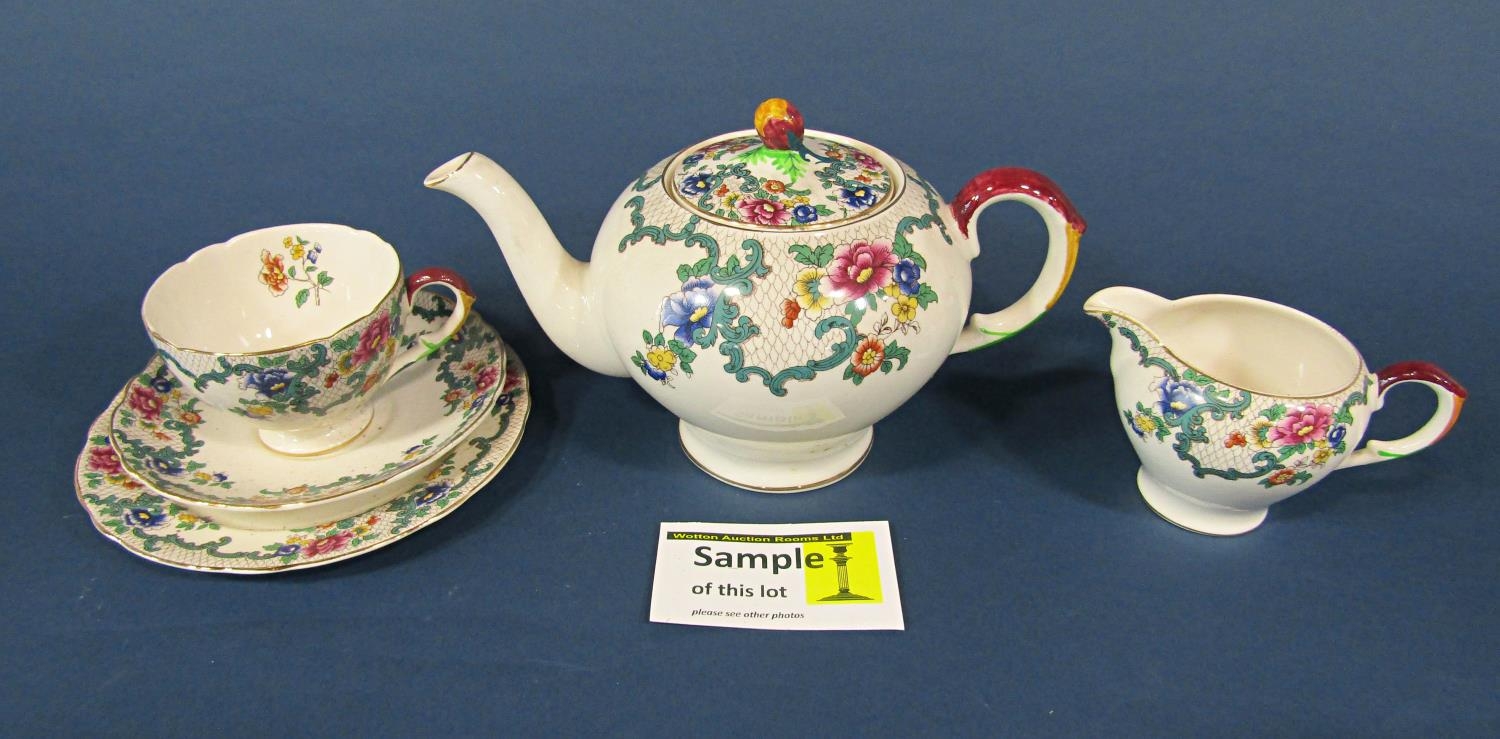 An extensive of Royal Cauldon Victoria and Booth's Flora Dora ware comprising tea cups, saucers,