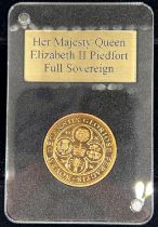Queen Elizabeth II gold sovereign, dated 2016, proof, piedfort, contained in a bespoke box
