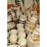 A Wedgwood Summer bouquet pattern series of coffee wares and a further Baronial pattern tea set with