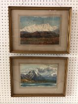 20th Century School - Two watercolour studies of Nanga Parbat, Himalayas, unsigned, approx. 17.4 x