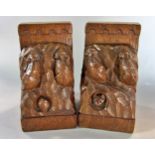 From the workshop of Robert `Mouseman’ Thompson a pair of oak Triple Mice bookends, ( Damage to