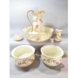 A Fieldings crown of Devon six piece Victorian washing set