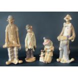 A collection of Lladro (5) Cascades porcelain figures, principally clown themed, and others, 16