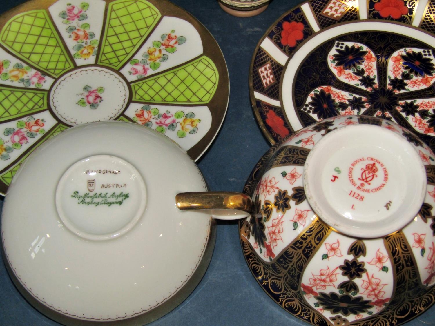 A small collection of Crown Staffordshire Ellesmere pattern coffee wares, a Crown Derby Imari cup - Image 4 of 4