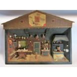 A musical Austrian alpine 3D chalet interior scene of a kitchen labelled Innsbruck 39 cm x 36 cm and