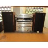 Various vintage hi-fi separates comprising Sony stereo tuner ST-A301, Sony stereo cassette deck TC-