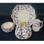 A collection of Royal Doulton York Town tea ware and Spode Blue Colonial tea wares