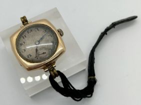 A Rolex 9ct yellow gold cased gentleman’s wristwatch, with subsidiary seconds dial and Arabic
