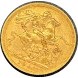 Edward VII gold sovereign dated 1902, circulated