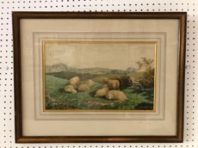 Manner of William Sidney Cooper (1854-1927) - Sheep resting, watercolour in paper, unsigned, 21.5