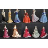Ten Royal Worcester figurines from Les Petites range including Hannah, Jenny, Felicity, Anne,