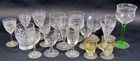 A mixed selection of different glasses, two silver plated vegetable tureens, a silver plate