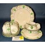A collection of Royal Doulton Countess pattern tea ware comprising teacups, saucers, graduated