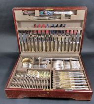 A Mappin & Webb Pembury Pattern Canteen of silver plated cutlery, 79 pieces, complete for eight