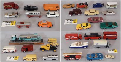Large collection of unboxed model vehicles by various makers including Solido, Hot wheels, Dandy,