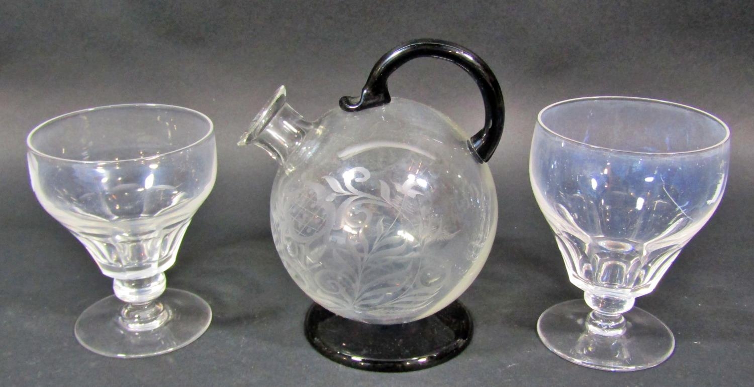 A selection of good quality glass ware including five decanters, two rummers, five cranberry wine - Image 3 of 5