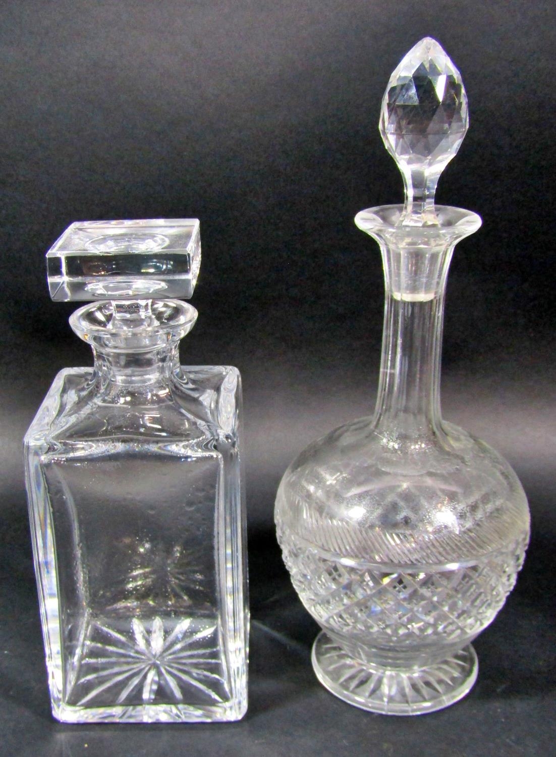 A selection of good quality glass ware including five decanters, two rummers, five cranberry wine - Image 2 of 5