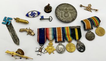 A Hitler/Mussolini State Visit Commemorative Award badge, silver enamelled swastika brooch, model