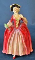 Two Royal Doulton figurines of ladies 'Camille, marked to underside with registration number,