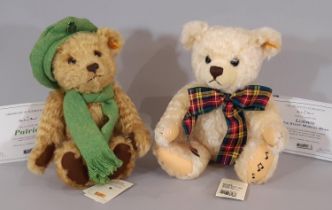 2 Steiff teddy bears- 'Ludwig the Steiff Musical Bear' no 613 with wind up musical mechanism, and