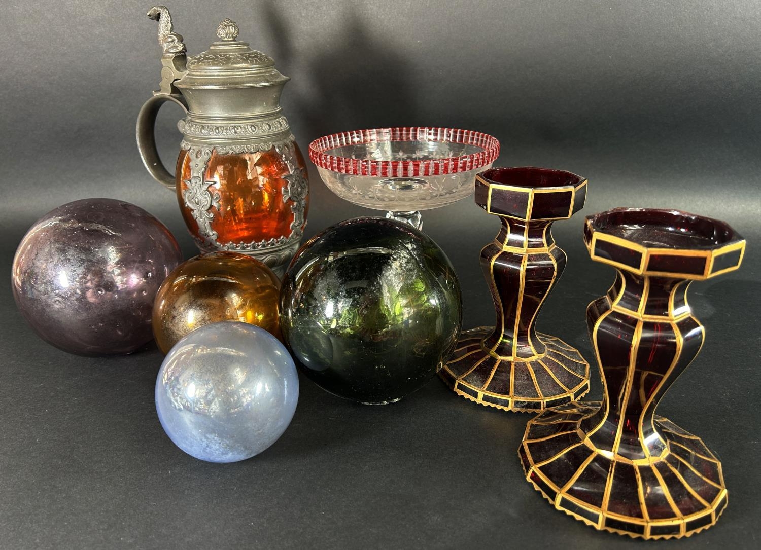 A miscellaneous collection of glassware including vases, plates, dishes, a Victorian etched glass - Image 3 of 3