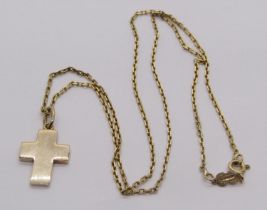 14ct cross pendant necklace, 5.4g