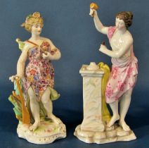 A mixed collection of ceramics and porcelain to include a Meissen figure group (af) and other