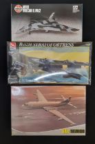 3 boxed model aircraft including Airfix Avro Vulcan and Bae Nimrod (both 1:72 scale) and a B52