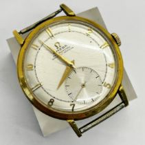 An Omega Chronometer gentleman's wristwatch with 18k gold cased, two tone dial and subsidiary