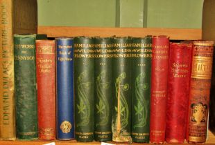 A collection of books to include poetry (Milton / Tennyson) and Wild Flowers etc