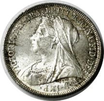 Victoria, 1837-1901. Shilling, 1893. Veiled Bust