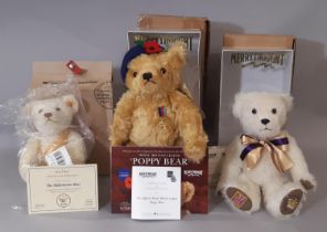 2 limited edition commemorative teddy bears by Merrythought comprising 2002 Royal Jubilee bear 218/