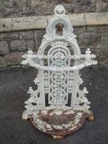 A Victorian cast iron umbrella / stick stand, with painted finish, 82 cm high