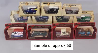 Approx 60 model vehicles by Matchbox from the Models of Yesteryear range, in straw and maroon boxes