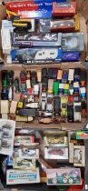 A mixed collection of model vehicles including unboxed classic cars by Rio, Oxford, Crescent, others