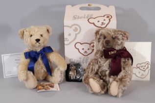 2 limited edition Steiff teddy bears- 'Million Hugs Bear' no 262/1907 with box and 'Bunny's Bear' no