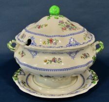 A Copeland Armorial part dinner service, comprising tureen and cover with stand, four graduated