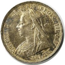 Victoria, 1837-1901. Crown, 1897. LXI Edge. Veiled Head Type