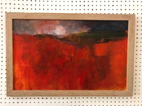 Gwilym John Blockley R.I. R.H.A. (1921-2002) - 'Red Landscape 2', acrylic and mixed media on