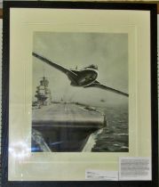 Roy Nockolds (British, 1911-1979) - 'Hawker Siddeley Sea Hawk (1951)', hand tinted offset print,