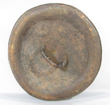 A Amhara elephant hide shield, 60cm diameter