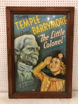 Vintage film poster 'The Little Colonel', starring Shirley Temple and Lionel Barrymore, 68 x 46