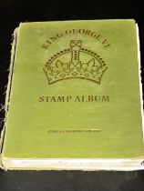 Kind George VI stamp album containing a comprehensive collection of stamps for British