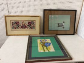 Three paintings, to include: Design of an embroidery from Epirus at the Benaki Museum (also