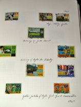 Five stamps albums including stamps of worldwide issue from early 20th century through to present