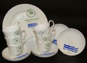 Mixed Copenhagen porcelain to include coffee cups and saucers, a large boxed vase, mixed tea and